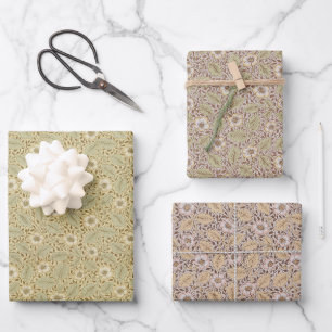 Feuille De Papier Cadeau Vintage Floral Morris Motif Christchurch