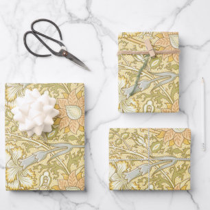 Feuille De Papier Cadeau Vintage Floral William Morris Rose Wrapper P