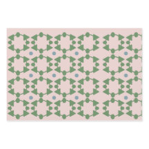 Vintage Mid-Century Blush Rose, Sage & Blue