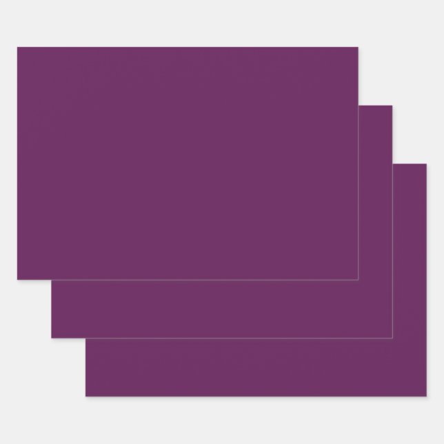 Feuille De Papier Cadeau Violet de raisin (couleur solide)  (Lot)