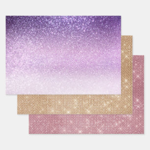 Feuille De Papier Cadeau Violet Lilac Pastel Purple ombre