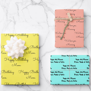 Feuille De Papier Cadeau Vos mots pour maman sur son cadeau d'anniversaire