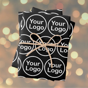 Feuille De Papier Cadeau Votre logo (automatiquement) Carrelé Arrière - p