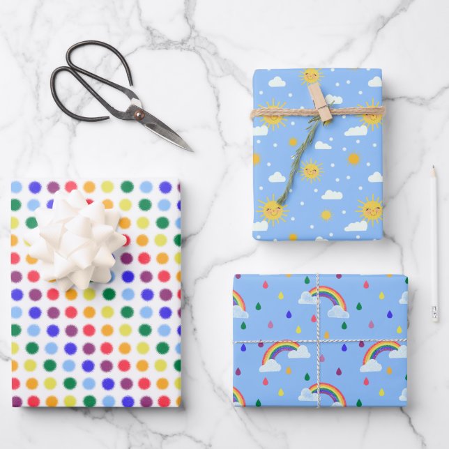 Feuille De Papier Cadeau Vous Êtes Mon Sunshine Rainbow (Recto)