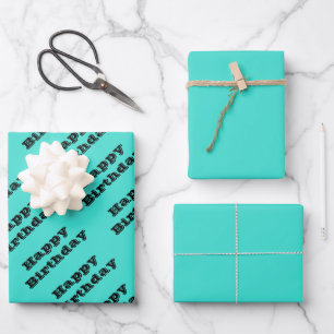 Feuille De Papier Cadeau Vrai bleu turquoise bleu vert Sud-ouest couleur so