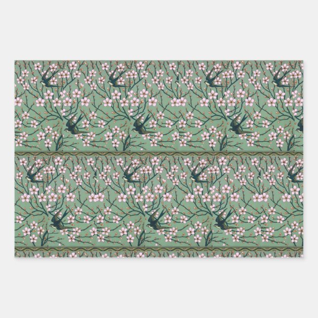 Feuille De Papier Cadeau Walter Crane Swallows and Almonds (Devant 3)