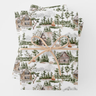 Feuille De Papier Cadeau Watercolor Forest