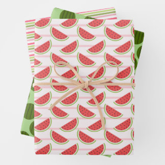 Feuille De Papier Cadeau Watercolor Watermelon Pattern  