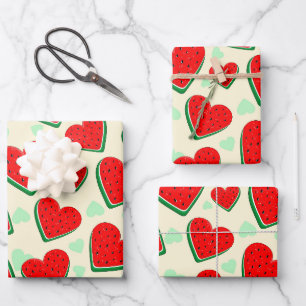 Feuille De Papier Cadeau Watermelon Heart Valentine's Day Free Palestine