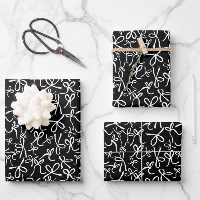 Feuille De Papier Cadeau Whimsical mignon noir blanc vaches Motif cadeau fi (Recto)