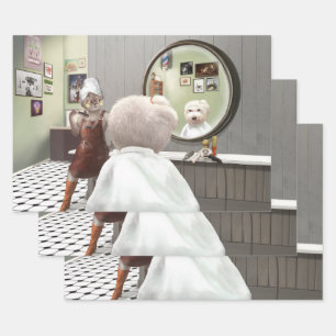Feuille De Papier Cadeau Whimsical Pet Barber Shop