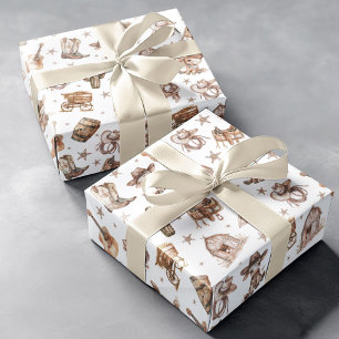 Feuille De Papier Cadeau Wild West Rodeo Cowboy