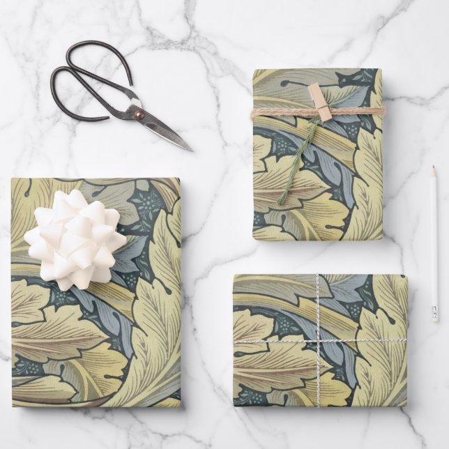 Feuille De Papier Cadeau William Morris Acanthus Leaves (Recto)