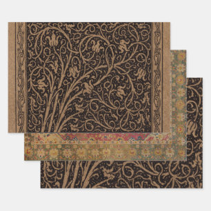 Feuille De Papier Cadeau William Morris Campion Cuir Damassé