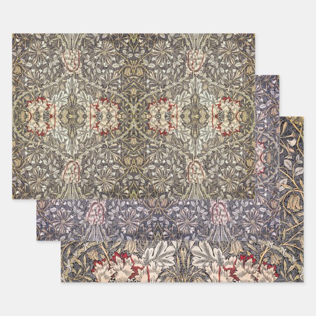 Feuille De Papier Cadeau William Morris Honeysuckle Design (Lot)