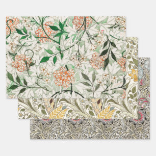 Feuille De Papier Cadeau William Morris Jasmine Garden Flower Classic