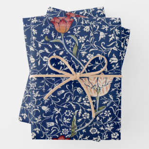 Feuille De Papier Cadeau William Morris Medway Bleu Floral