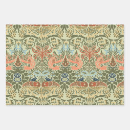 Feuille De Papier Cadeau William Morris Peacock et Dragon