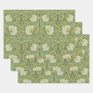 Feuille De Papier Cadeau William Morris Pimpernel Fond d'écran bleu Floral