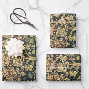 Feuille De Papier Cadeau William Morris Tree of Life Floral Vintage