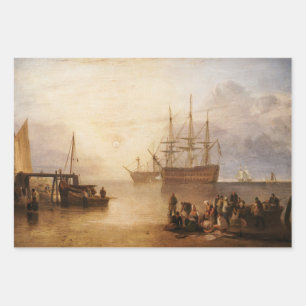 Feuille De Papier Cadeau William Turner - Le Couchage Du Soleil À Travers L