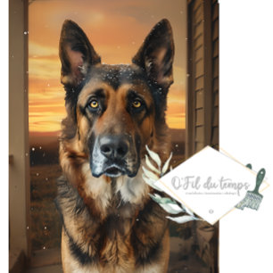 Feuille De Papier Cadeau Wrapping paper German Sheppard Lovers- Decoupage