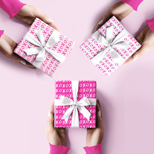 Feuille De Papier Cadeau XOXO Saint-Valentin Saint-Galentin Rose-FROID