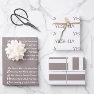 Feuille De Papier Cadeau Yeshua Poem Christian