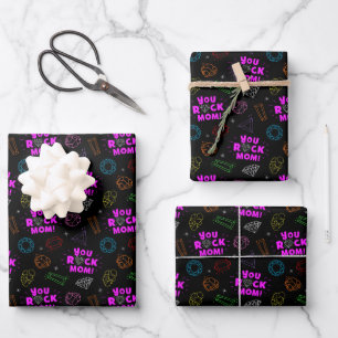 Feuille De Papier Cadeau You Rock Mom Gemstone Motif