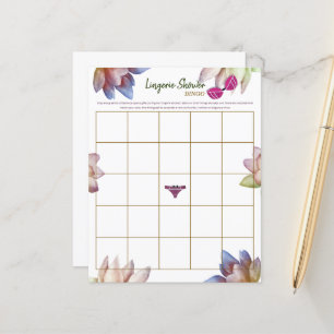 Feuille de papier de jeu Lingerie Fête des mariées