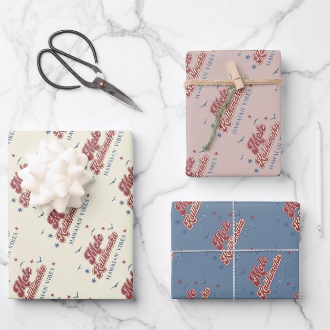 Feuille de papier de Noël Mele Kalikimaka Hawaii (Recto)