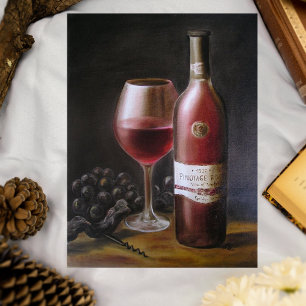 Feuille de papier de vin rouge