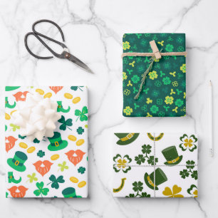 Feuille de papier d'emballage pour la Saint-Patric
