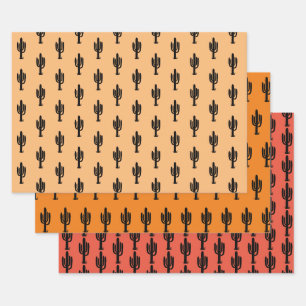 Feuille de papier d'enveloppement de cactus du dés