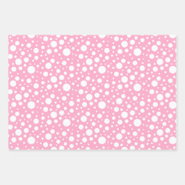 Feuille de papier d'enveloppement de points pastel