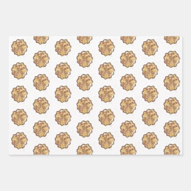 Feuille de papier d'enveloppement de tarte Apple (Devant 3)