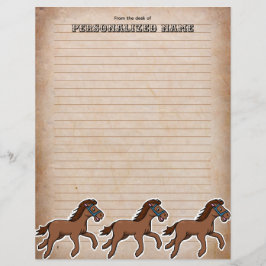 Feuille de papier lin Harry Horse vieilli