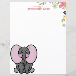 Feuille de papier non doublée Ellie Phant Floral