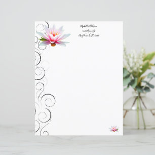 Feuille de papier personnalisée Lily d'eau