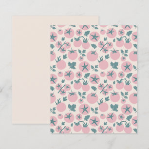 Feuille de papier plate à motif de tomate mignonne