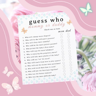 Feuille de papier pour Baby Shower papillons migno