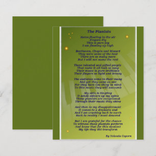 Feuille de papier pour pianistes