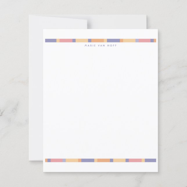 Feuille de papier rayée moderne (Devant)