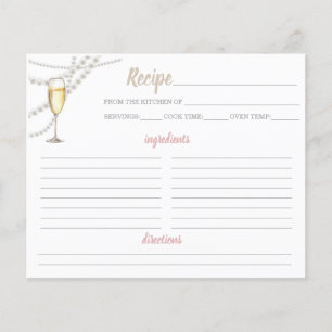 Feuille de recettes Perles et poursuites