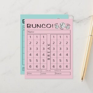Feuille de score Bunco - Total individuel pour le