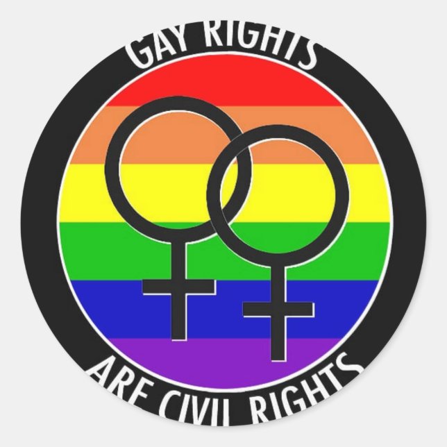 Feuille De Stickers - Les Droits Gays Sont Un Droi (Devant)
