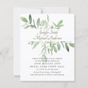 Feuille de verdure budgétaire Ampersand Mariage mo