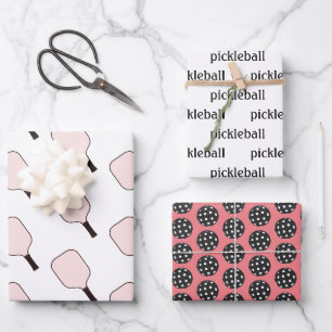 Feuille d'emballage en pickleball rose de 3