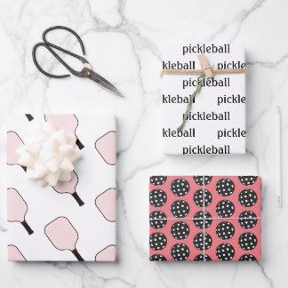 Feuille d'emballage en pickleball rose de 3