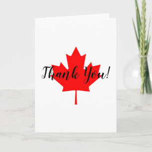 Feuille d'érable rouge Merci